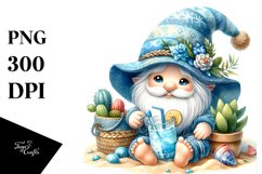 Detailed Cute Gnome in Watercolor | Sublimation Clipart Product Image 3