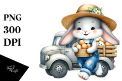 Happy Bunny with Vintage Hat PNG Product Image 1