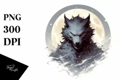 Simple Werewolf Digital Painting PNG Product Image 3