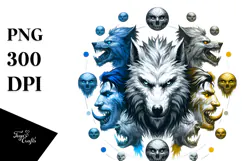 Simple Werewolf Digital Painting PNG Product Image 1