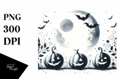 a Watercolor Style Simplistic Halloween PNG Product Image 1