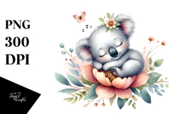 Whimsical Baby Koala PNG Product Image 1