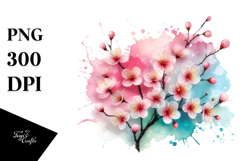 Cherry Blossom Sublimation PNG Product Image 1