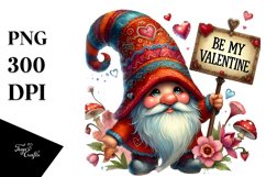 Detailed Valentines Gnome PNG Product Image 1