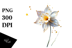 Daffodil Watercolor PNG Product Image 1