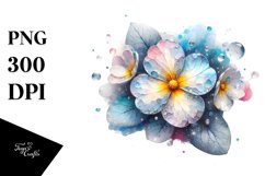 Primrose Watercolor Splash | Sublimation Clipart Product Image 1
