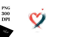 Simple Paintbrush Style Heart Product Image 1