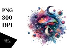 Magical Astral Mushroom | Sublimation | Clipart Product Image 3