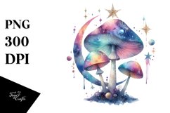 Magical Astral Mushroom | Sublimation | Clipart Product Image 1