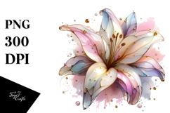 Pastel Glossy Lily Abstract PNG Product Image 1