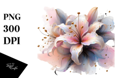 Pastel Glossy Lily Abstract PNG Product Image 1
