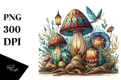 Detailed Small Stained Mushroom PNG Product Image 1