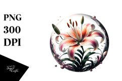 Shiny Lily Metallic Gloss|Sublimation|Clipart Product Image 3