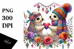 Colorful Baby Seal PNG Product Image 1