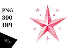 Very Simple Pinkish Star PNG Product Image 1