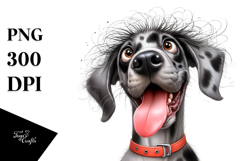 Watercolor Cute Great Dane PNG Product Image 1