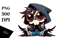 Goofy Reaper with Oversized Sunglasses PNG Product Image 1