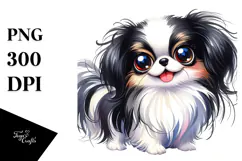 Cartoon Japanese Chin, PNG Product Image 1