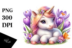 Cute Baby Unicorn Clipart Product Image 3