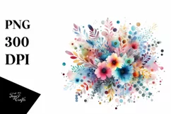 Colorful Watercolor Background with Splash | Clipart Product Image 3
