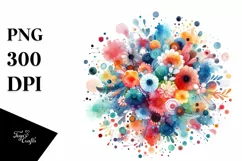 Colorful Watercolor Background with Splash | Clipart Product Image 3