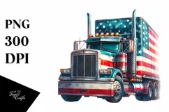 Detailed USA Truck Clipart Product Image 3