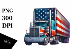 Detailed USA Truck Clipart Product Image 3