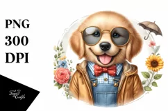 Funny Baby Golden Retriever Clipart Product Image 3