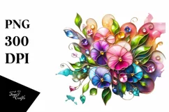 Watercolor Luxury Flower Splash Clipart Product Image 1