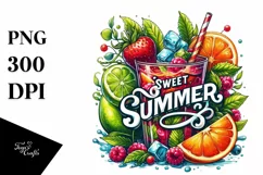 Juicy Cold Drink Sweet Summer PNG Product Image 1