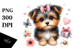 Happy Cute Yorkipoo PNG Product Image 1