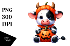 Cute Baby Cow for Halloween PNG Product Image 1