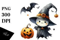 Simple Halloween Bat Clipart, High-Res PNG Product Image 1