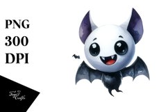 Funny Halloween Clipart Bat PNG Product Image 3
