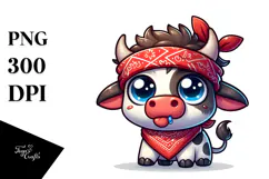 Cartoony Cartoon Cow Vector Art Product Image 1