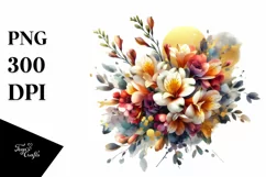 Vibrant Bouquet with Freesia and Splash | Clipart Product Image 3