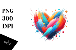 Simple Paintbrush Style Heart PNG Product Image 1