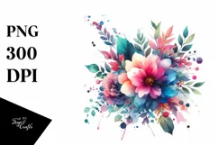 Colorful Watercolor Splash with Stains | Clipart Product Image 3