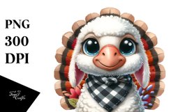 Funny Turkey Lamb Bandana Clipart Product Image 3