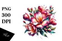 Glossy Detailed Freesia Made of Shiny Material | Clipart Product Image 1