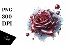 Shiny Rose Metallic Gloss | Sublimation | Clipart Product Image 1