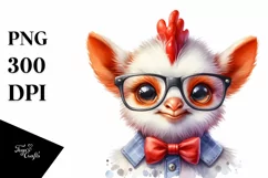 Funny Baby Rooster Clipart PNG Product Image 3