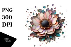 Abstract Stained Anemone PNG Product Image 3