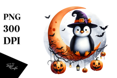 Penguin Dressed for Halloween PNG Product Image 1