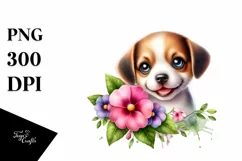Smiling Babydog Impatiens | Sublimation | Clipart Product Image 1