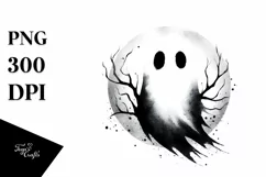 a Washed Watercolor Style Halloween PNG Product Image 1