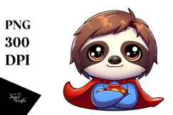 Cartoony Cartoon Sloth PNG Product Image 1