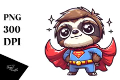Cartoony Cartoon Sloth PNG Product Image 1