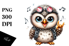 Expressive Baby Owl, Transparent PNG Product Image 1