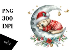 Boho Baby Puppy Dressed for Christmas PNG Product Image 1